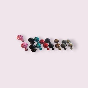 Colorful Double-Sided Stud Earrings Set